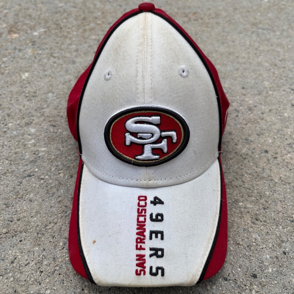 New Era San Francisco 49ers 9FORTY Hat 
Red White Adjustable NFL Football Cap